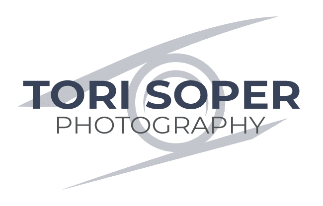 Logo for Tori Soper Photography featuring the name with a circular mark and sweeping curves.