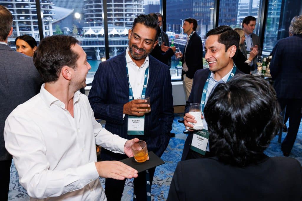 Alt Text: Corporate event networking in Chicago with business professionals at conference