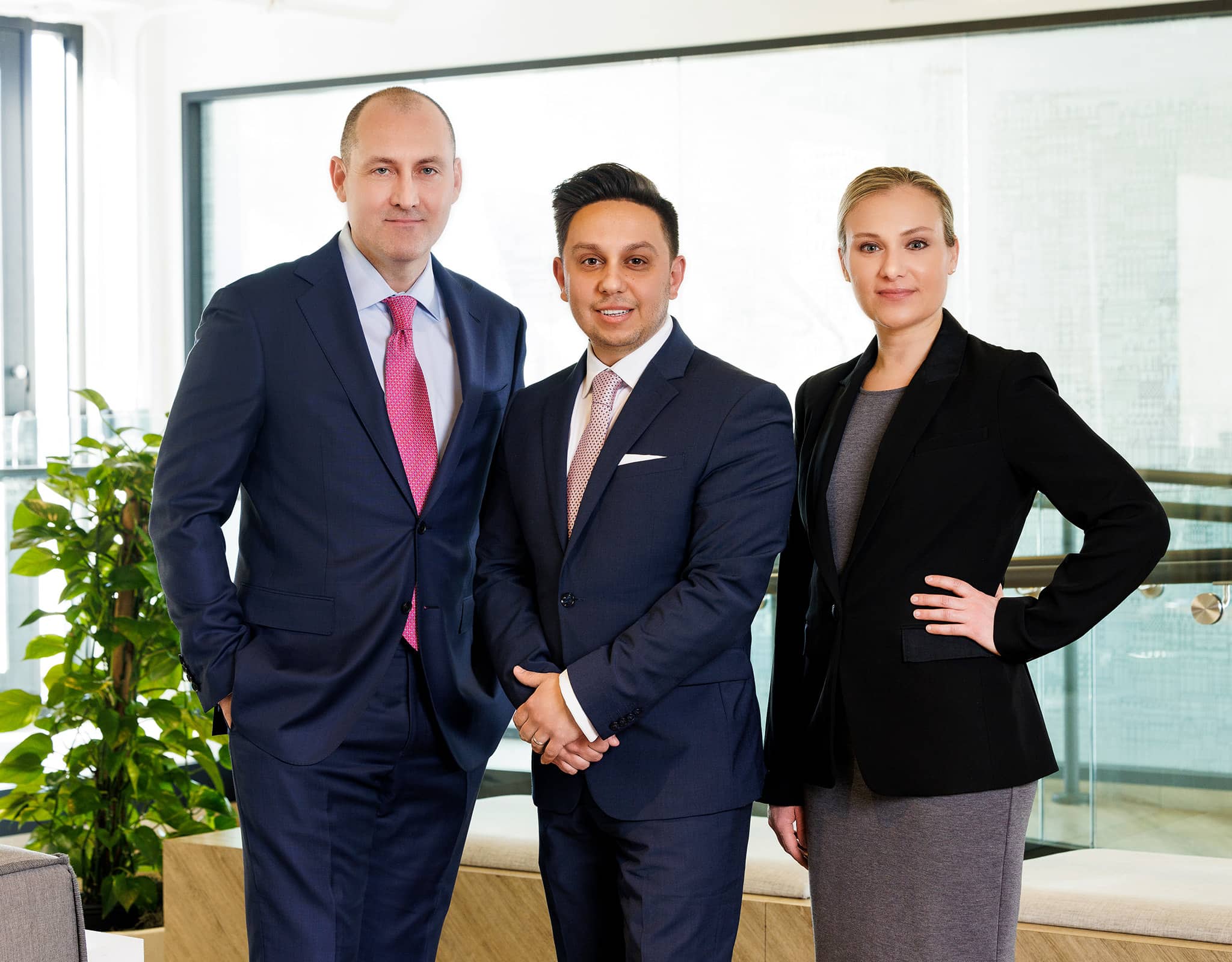 Chicago corporate lifestyle photography featuring a professional executive leadership team portrait in office.