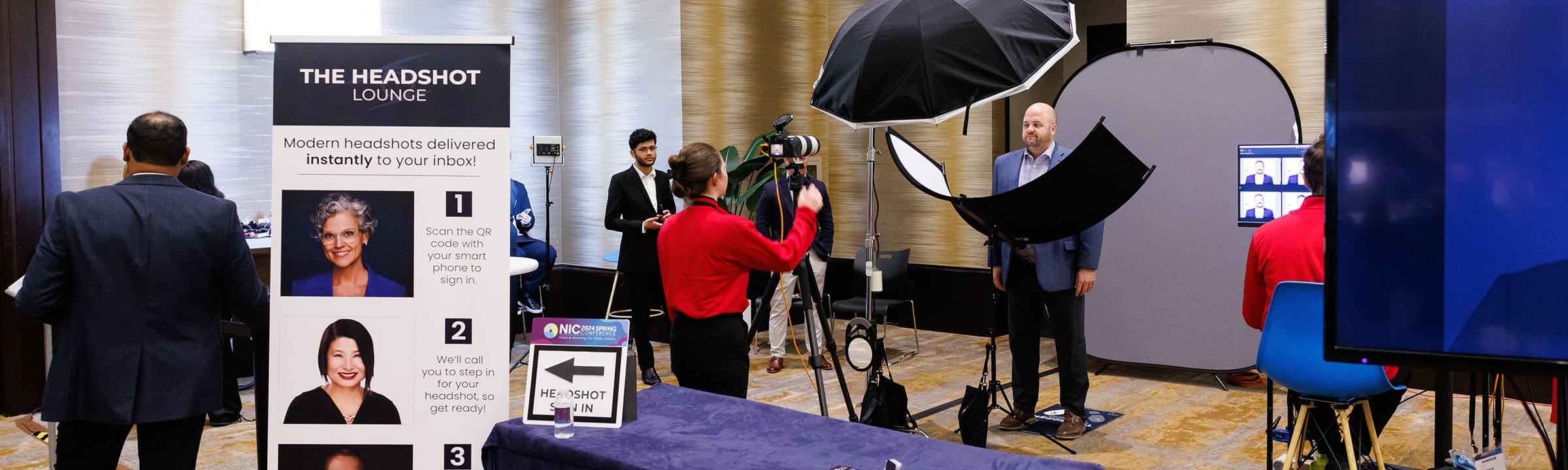 headshot lounge for conferences trade shows and corporate meetings